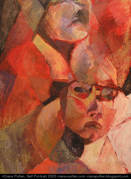 Self Portrait 2003, Painting from 2003 by Ciana Pullen; Dimensions: 18 inches × 24 inches × .5 inch; Materials: Oil on Paper board; Description:  © Ciana Pullen 2003