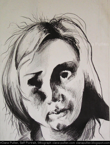 Self Portrait 2004, Print from 2004 by Ciana Pullen; Dimensions: 11 inches × 14 inches × 0 inch; Materials: Lithograph on Paper; Description:  © Ciana Pullen 2004